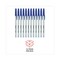 Universal Medium 1 mm Stick Ballpoint Pen - Blue Ink, Gray/Blue Barrel (1 Dozen)